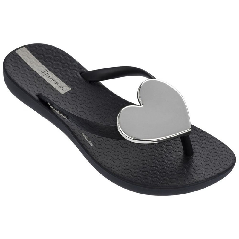 Kids' Ipanema Maxi Fashion Flip Flops Black | KMPYQRT-53