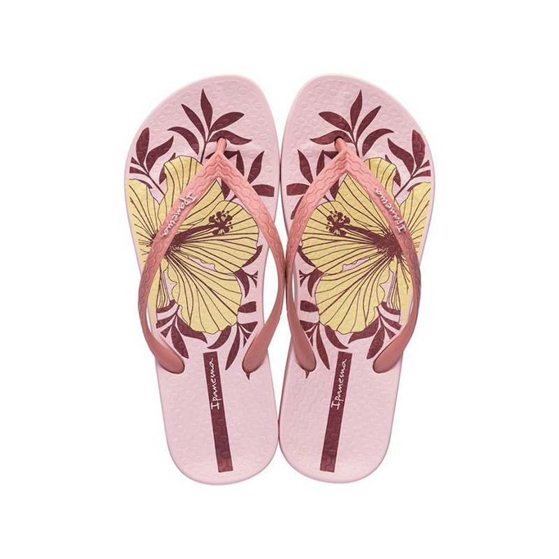 Women's Ipanema Ana Hibiscus Flip Flops Pink | WNFKYQZ-78