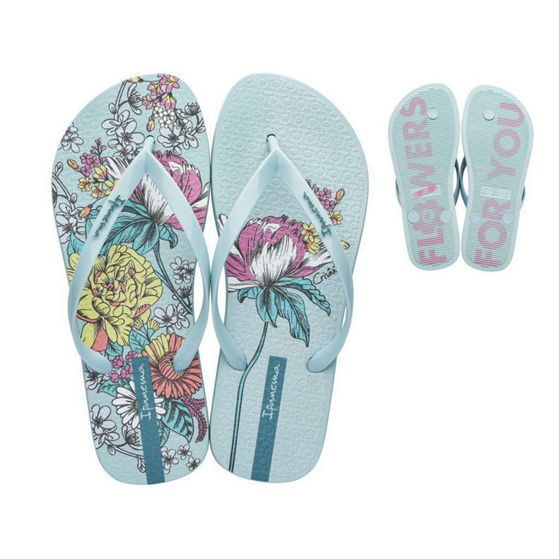 Women's Ipanema Botanicals Flip Flops Blue | THZGBSD-57