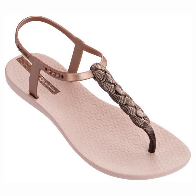 Women's Ipanema Braid Sandals Pink | IMQRVYP-20