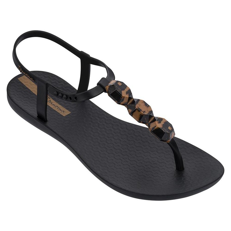 Women's Ipanema Charm VII Marble Sandals Black | NOXZQGI-07