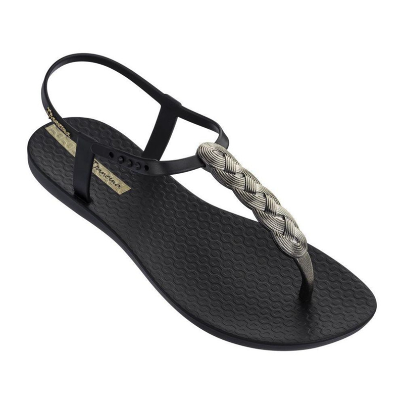 Women's Ipanema Charm VI Wave Sandals Black | ZKOJPAR-94