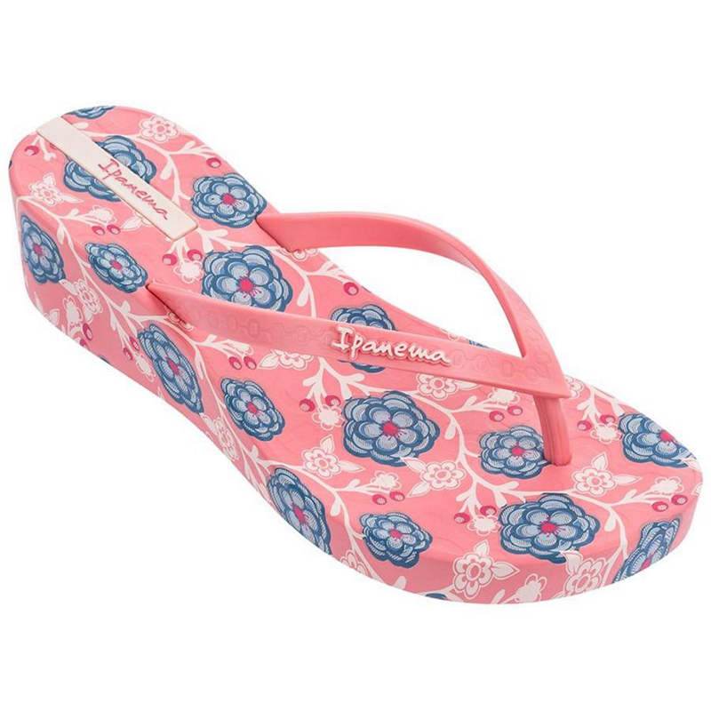 Women's Ipanema Floral Plat Flip Flops Pink | EITQKZV-62