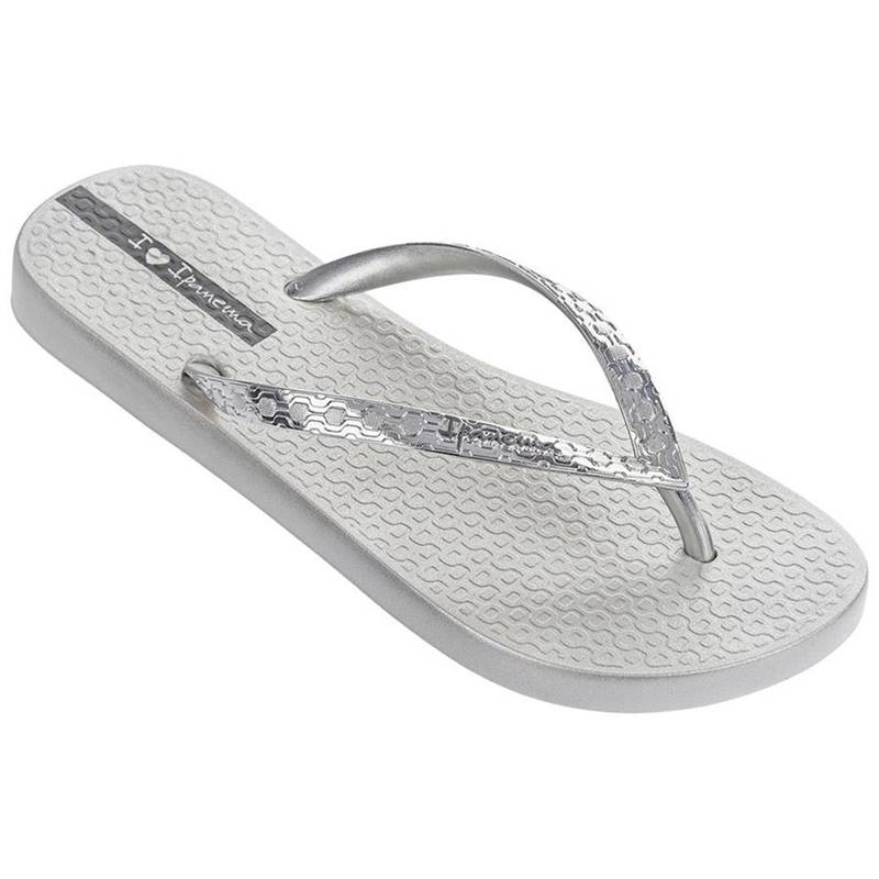 Women's Ipanema Glam Flip Flops Silver | VKSFECM-54