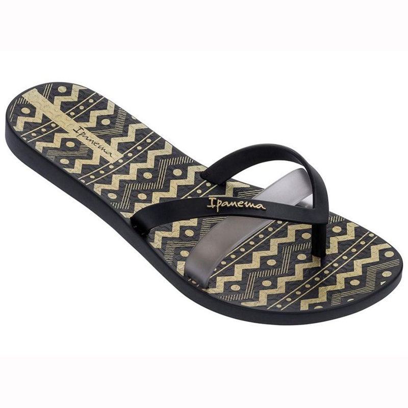 Women's Ipanema Kirei Silk III Flip Flops Black | ZTQGUPE-30