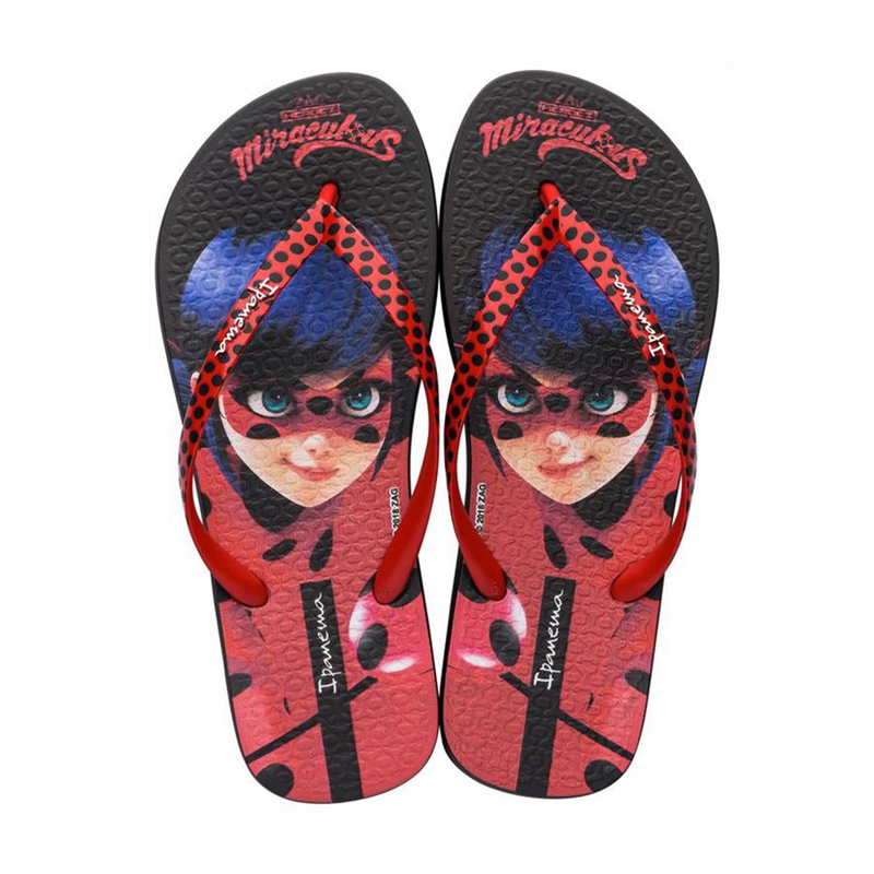 Women's Ipanema Ladybug Flip Flops Black | LFJKAXU-70