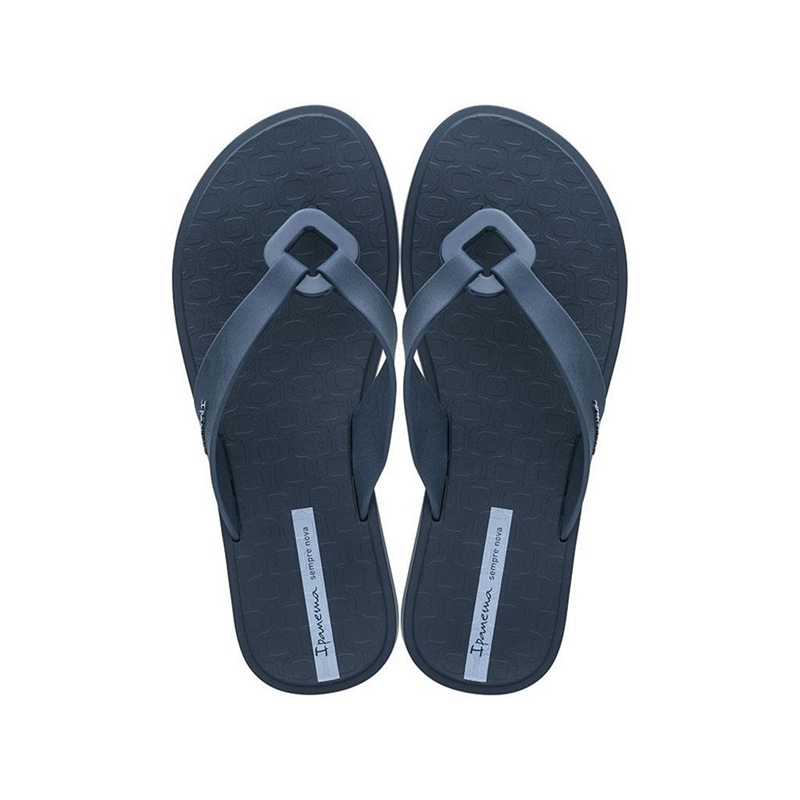 Women's Ipanema Nexo Flip Flops Navy | BLVPEWS-27