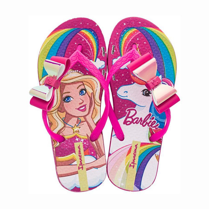 Kids\' Ipanema Barbie Fantasia Flip Flops Pink | FJQUXLN-01