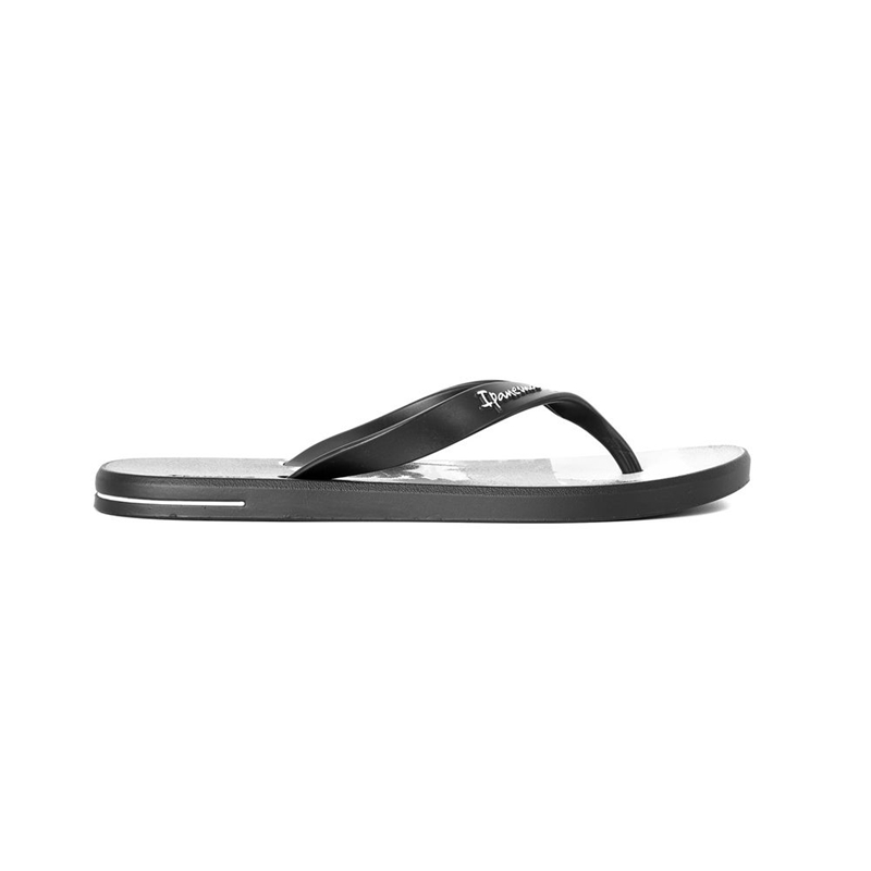 Men's Ipanema 10 Palm Flip Flops Black | PAWLJZR-34