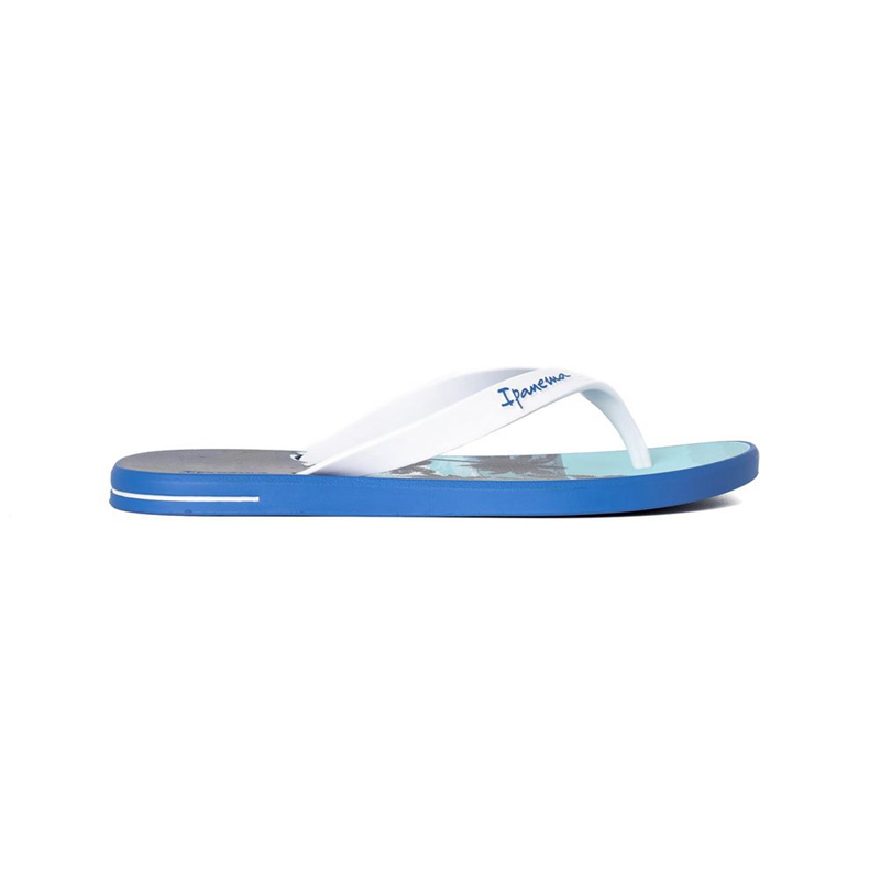 Men\'s Ipanema 10 Palm Flip Flops Blue | FOVTCBK-26