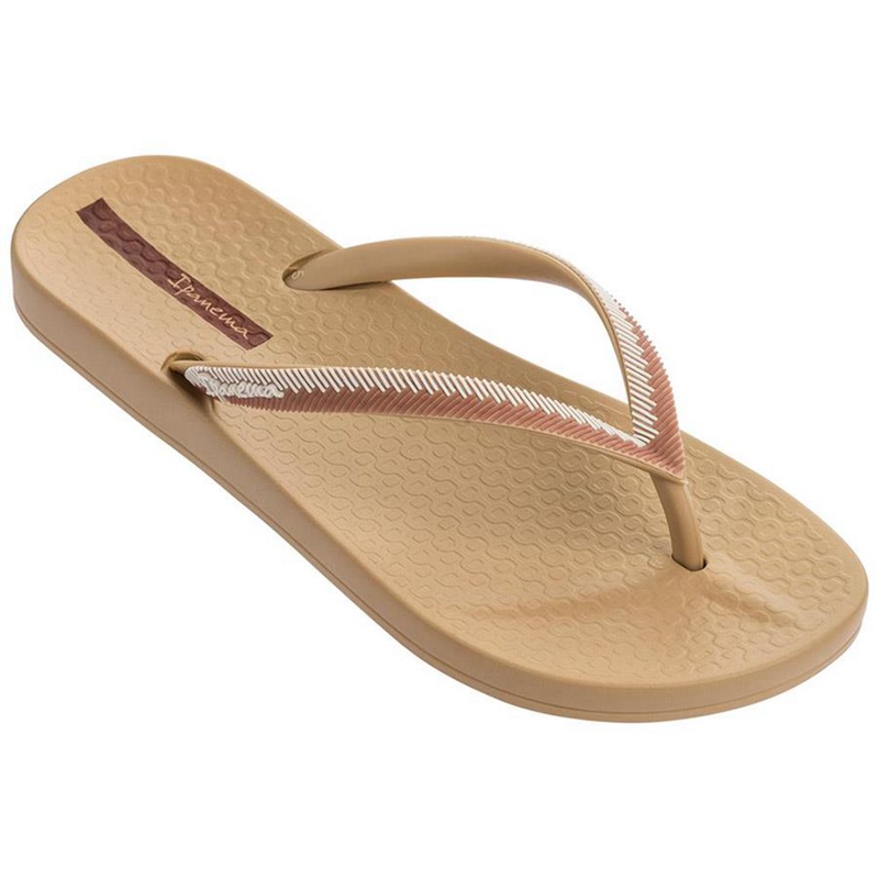 Women\'s Ipanema Ana Lovely IX  Flip Flops Beige | XGWHUEA-70