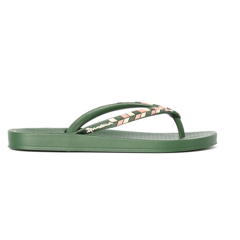 Women's Ipanema Ana Lovely X  Flip Flops Green | RXYVUFC-93