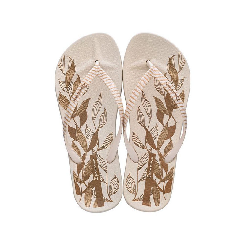 Women's Ipanema Anatomic Nature IV  Flip Flops Beige | RJILQUV-25