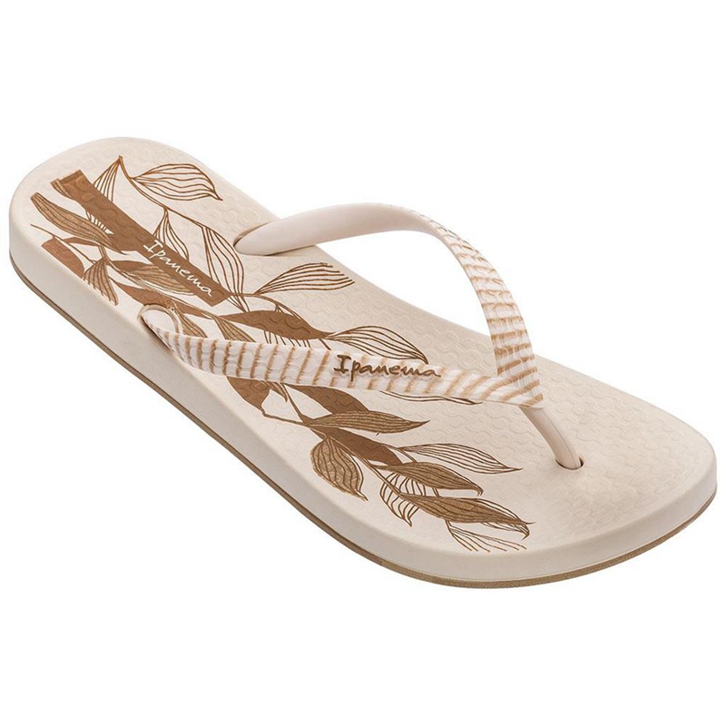 Women\'s Ipanema Anatomic Nature IV  Flip Flops Beige | RJILQUV-25