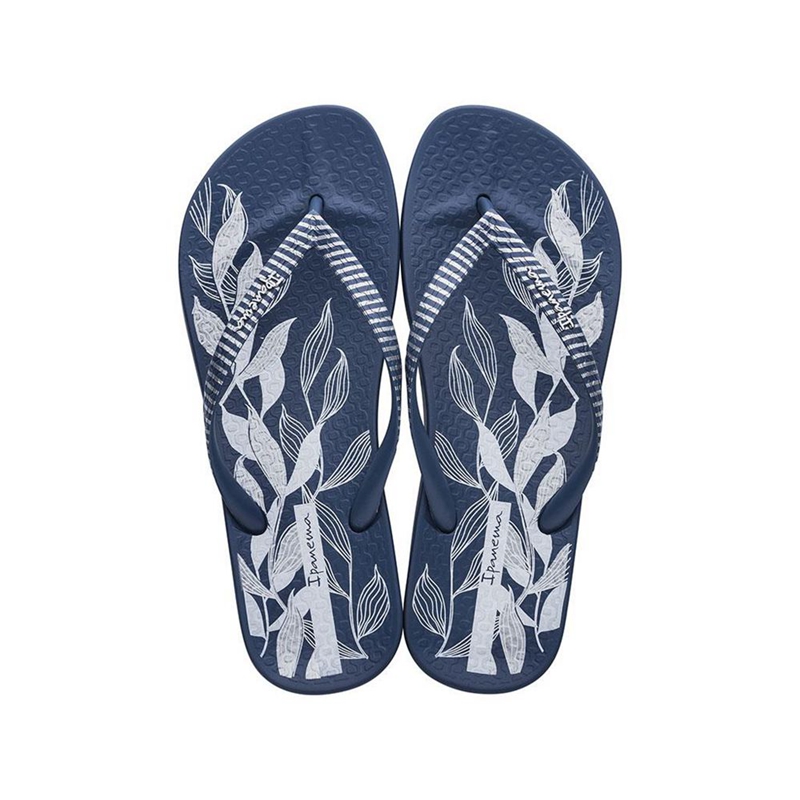 Women\'s Ipanema Anatomic Nature IV  Flip Flops Navy | TXVZLJR-26