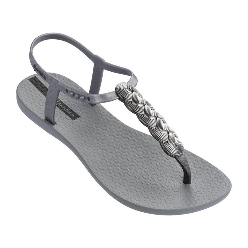 Women\'s Ipanema Charm VI Wave  Sandals Grey | FEHKTQB-41