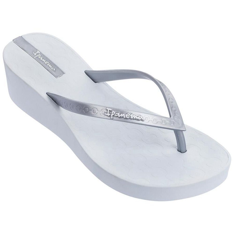 Women\'s Ipanema Daisy Wedge Flip Flops White | PATBXDG-10