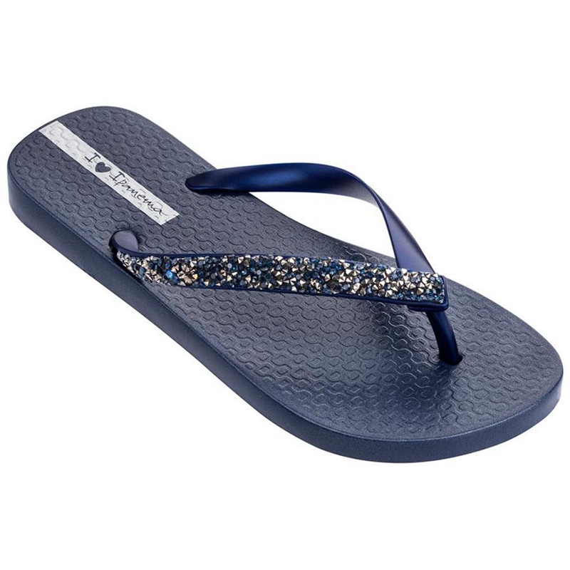 Women\'s Ipanema Pebble Flip Flops Navy | NFPDGXK-56