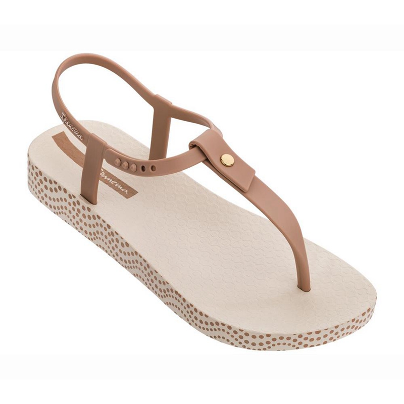 Women\'s Ipanema Plush Dots Sandals Beige | NRWGVLD-38