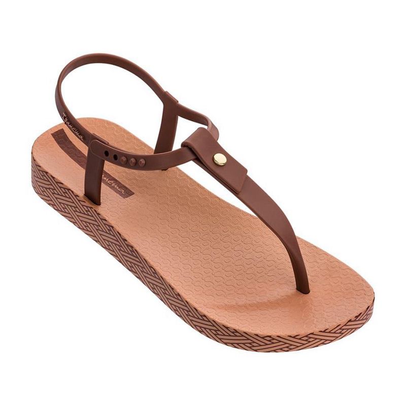 Women\'s Ipanema Plush Weave Sandals Brown | NDJMLTF-05